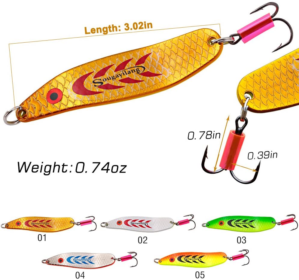 Cheap SOUGAYILANG 5PCS-7G-7.5CM Fishing Lures Spider Baits with