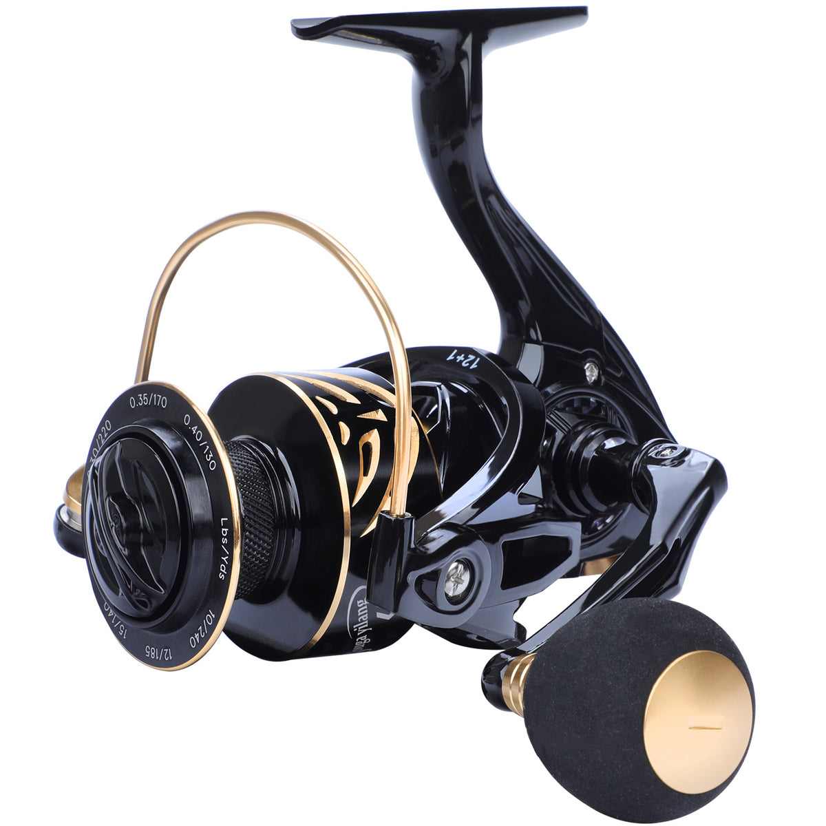 Sougayilang Spinning Reel,12+1 Stainless BB Fishing Reel,Ultra Smooth  Powerful, Lightweight Graphite Frame, CNC Aluminum Spool for Saltwater