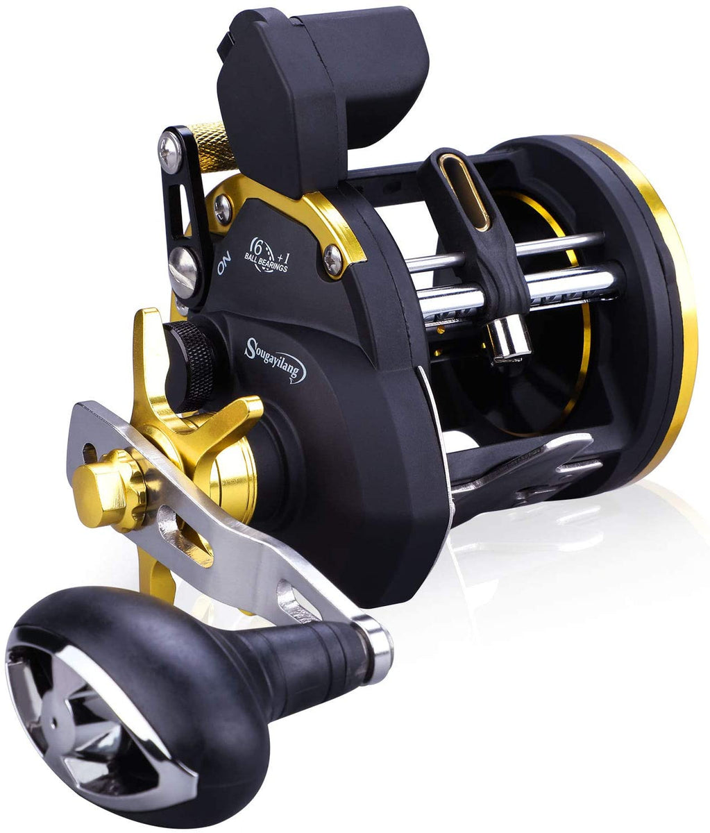 Sougayilang Line Counter Fishing Reel Conventional Level Wind