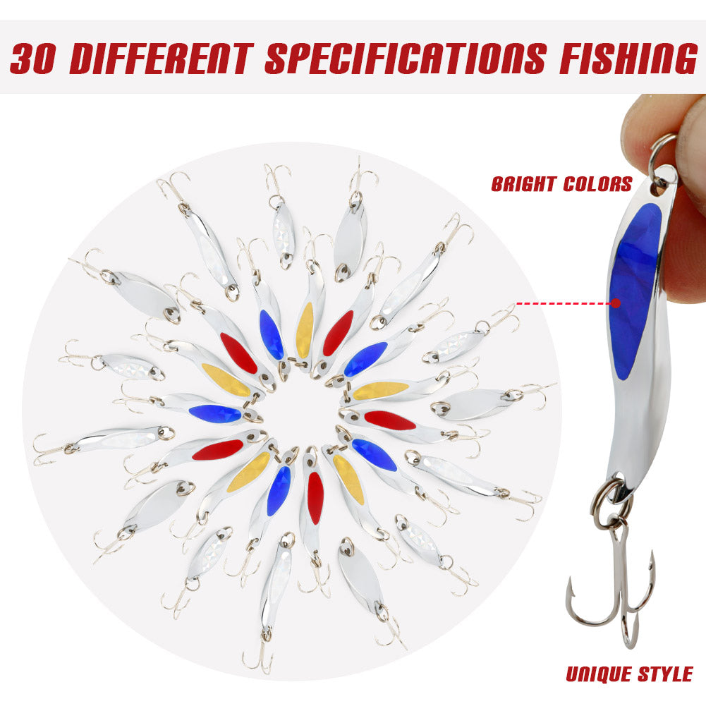 Sougayilang Fishing Spoons Lure, Casting Fishing Lures Blade Baits, G