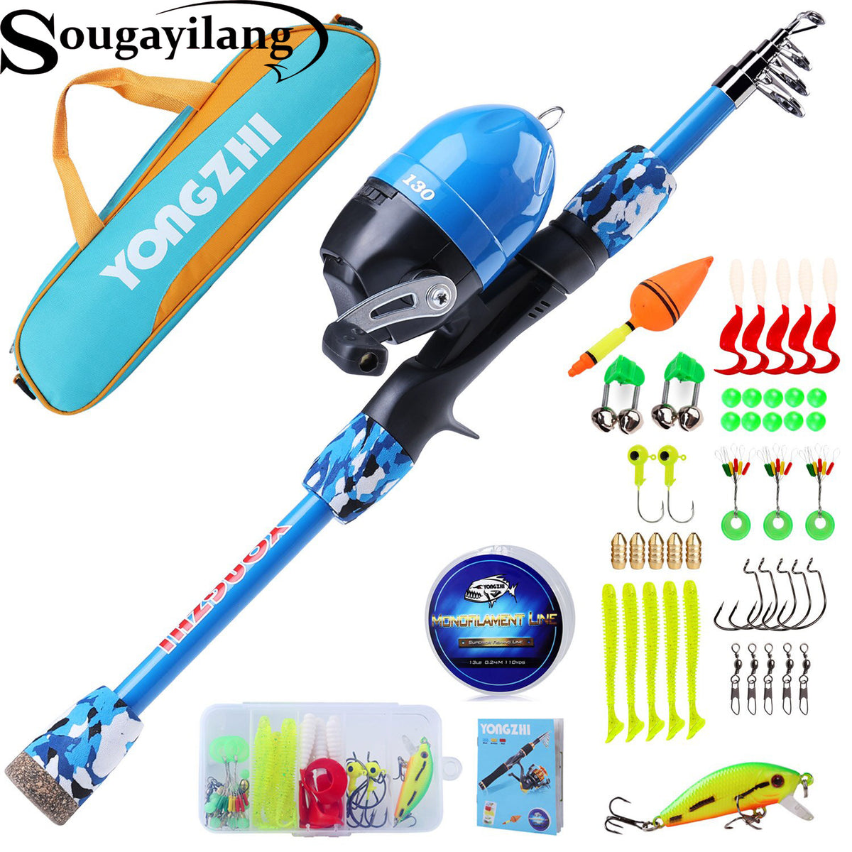 ODDSPRO Kids Fishing Pole Portable Telescopic Fishing Rod and Reel