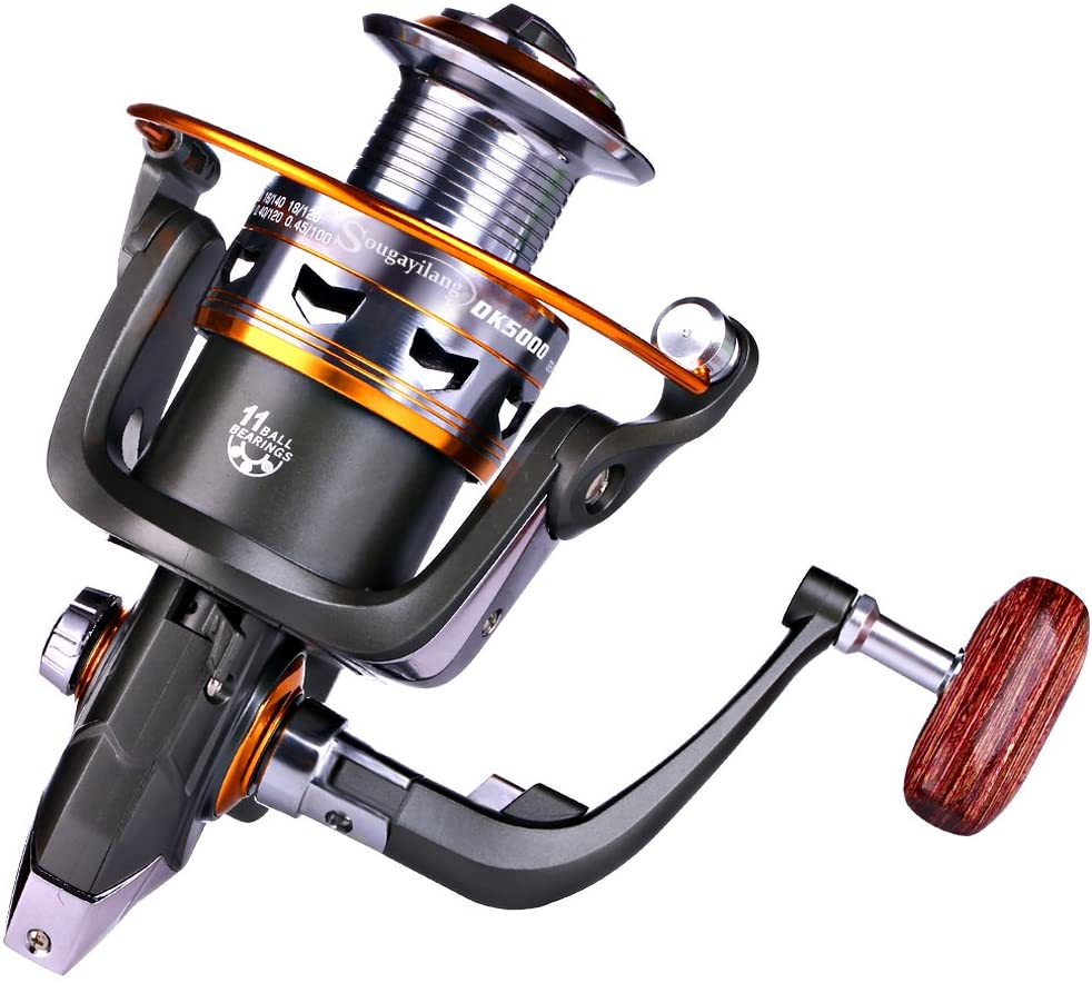  Fishing Reel, Foldable Swingarm Metal High Strength Pressure  Relief Button Carp Reel for River (GC1000) : Sports & Outdoors