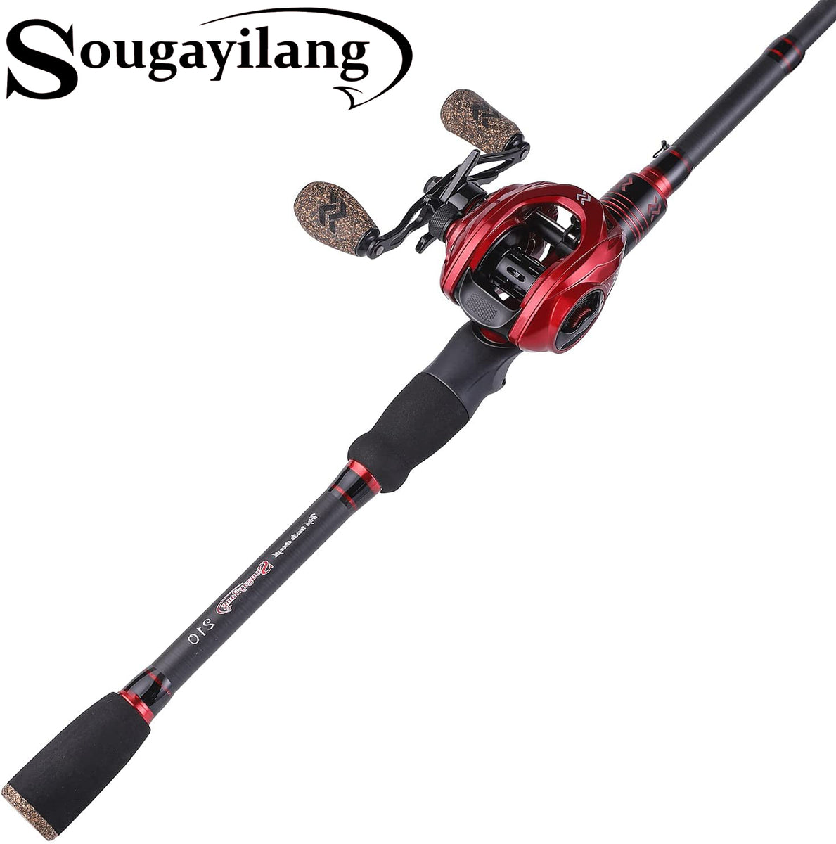 Sougayilang Baitcaster Combo Telescopic Fishing Rod and Reel