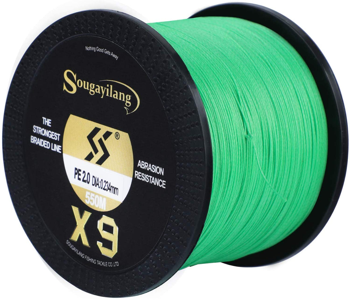 Sougayilang Braided Fishing Line 4 Strands Incredible Super Strong 20LB  Braided Lines Abrasion Resistant PE Fishing Lines Braid-0.8#