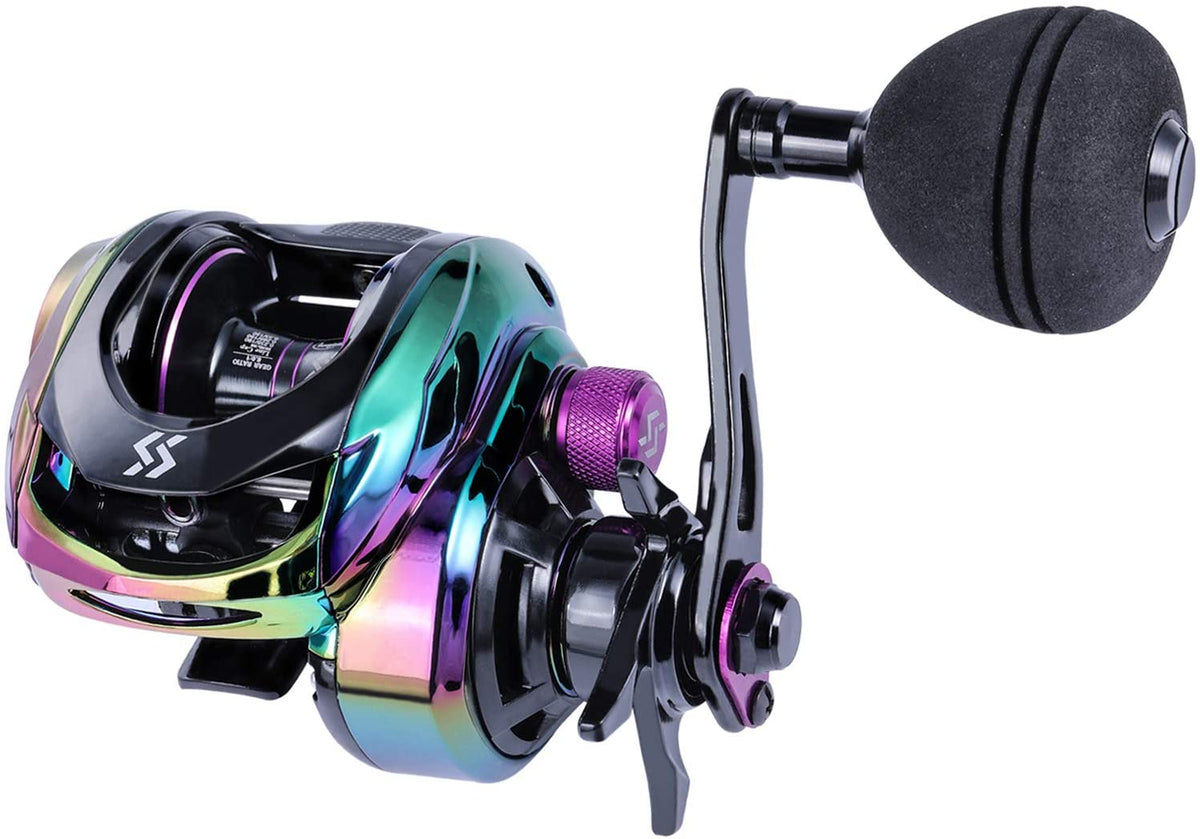 Sougayilang Fishing Baitcasting Reels, 7:1 Gear Ratio Super Smooth Baitcast  Reel with Magnetic Braking System, 13 + 1 Ball Bearings Anti-Corrosion Baitcaster  Reel-Left Hand : : Sports, Fitness & Outdoors