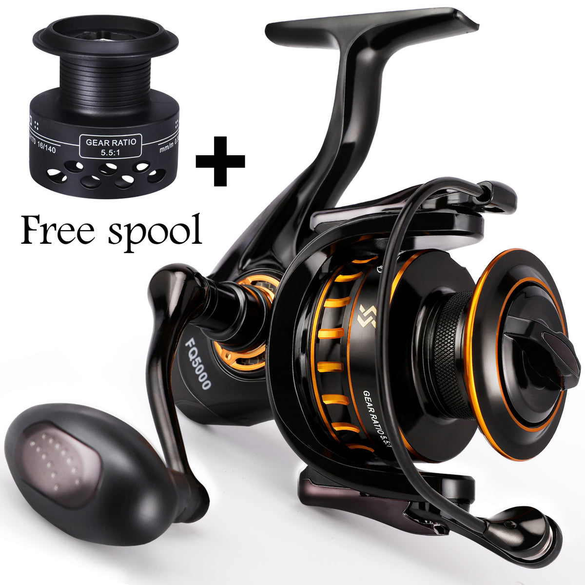  Sougayilang Spinning Fishing Reel,12+1BB Metal Body Smooth,  Carp Spinning Reels, for Saltwater and Freshwater Fishing-BE5000 : Sports &  Outdoors