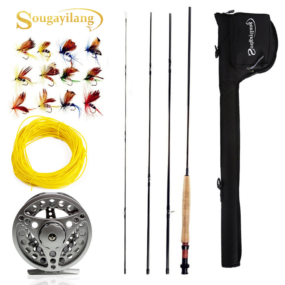 Sougayilang 2.7m Fly Fishing Rod and 5/6 Fly Reel Combo Fishing Pole