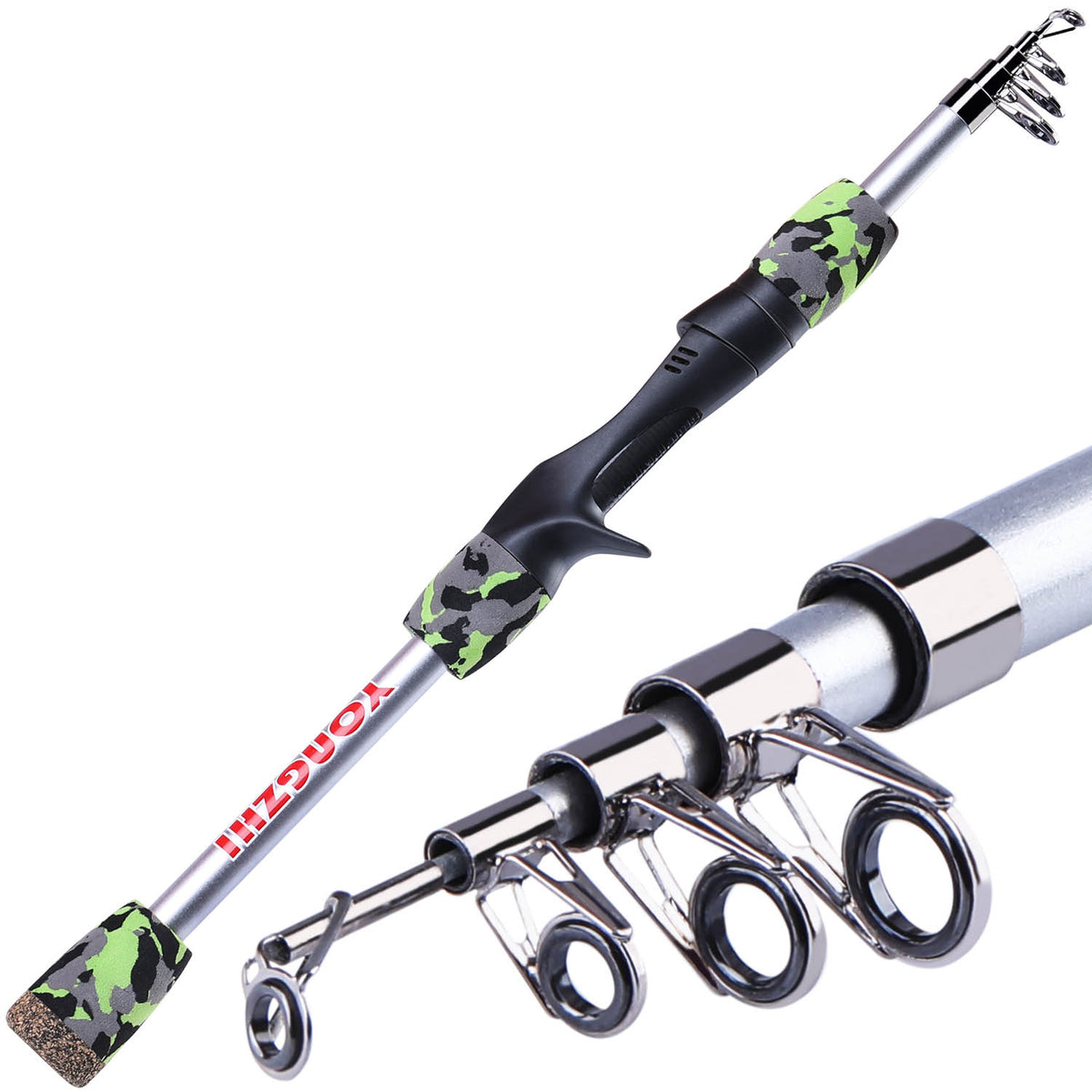 Telescopic Fishing Rod Fishing Rod, Casting Rod Reel Combos Ultra light  Slow Lure Weight 1-5g Suitable for small fish ultrashort Conveniently  Carrying Outdoors Fishing Pole (Only Rod 168cm) : : Sports 