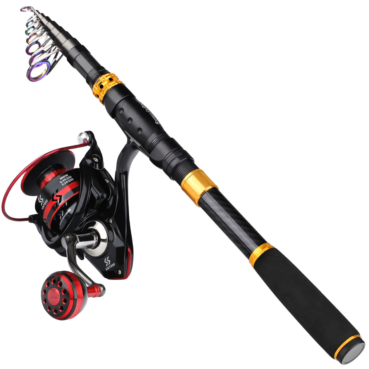 Fishing Rod and Reel Set 1.8-3.3 Telescopic Fishing Rods and Spinning Reel  Combos LY7006