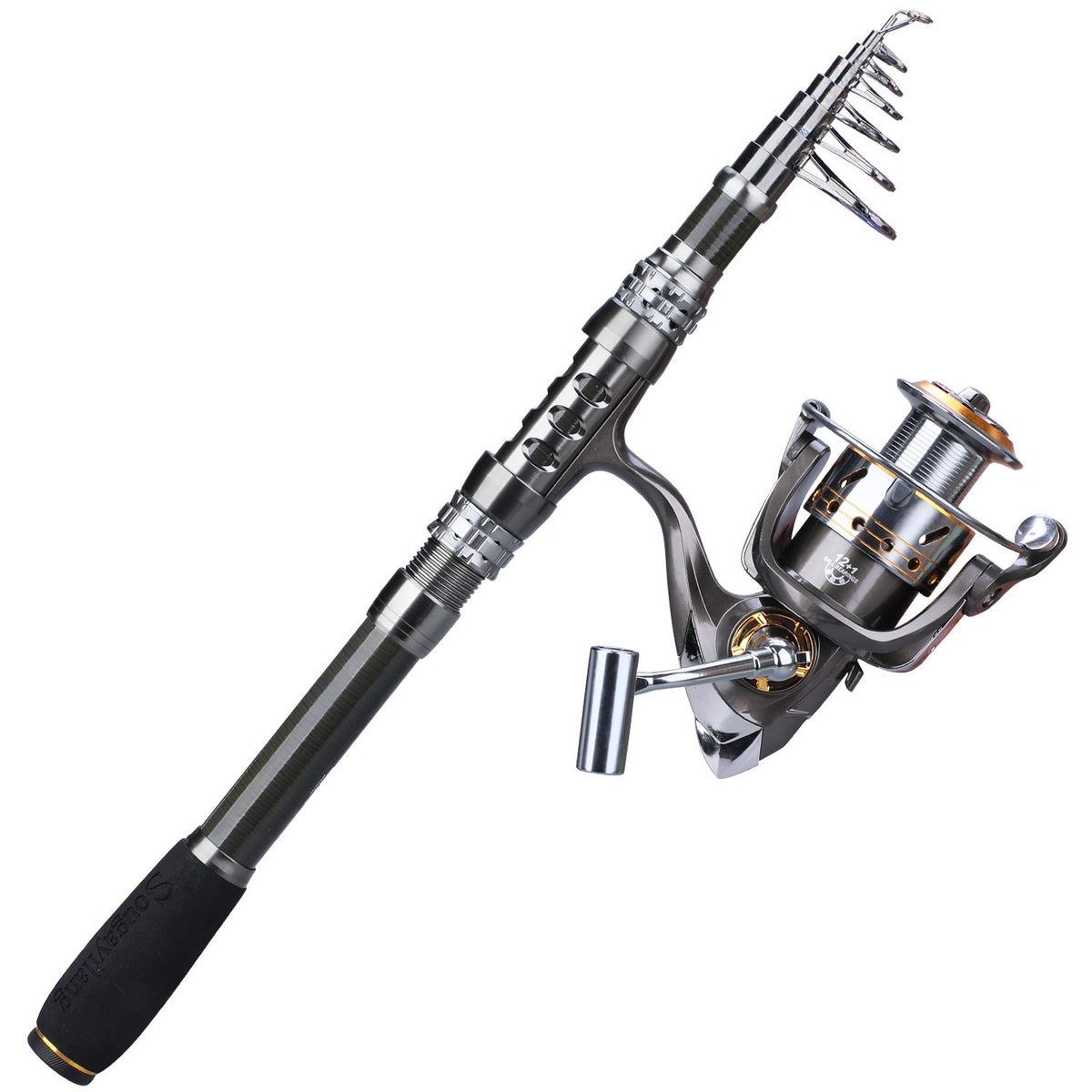 Sea Fishing Rod Kits Telescopic Rods and Spinning Reel Saltwater