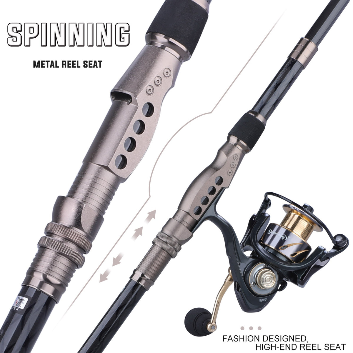 2021 Spinning Fishing Rod Reel Set Combo Carbon Ultra Light Fishing Pole  Tackle