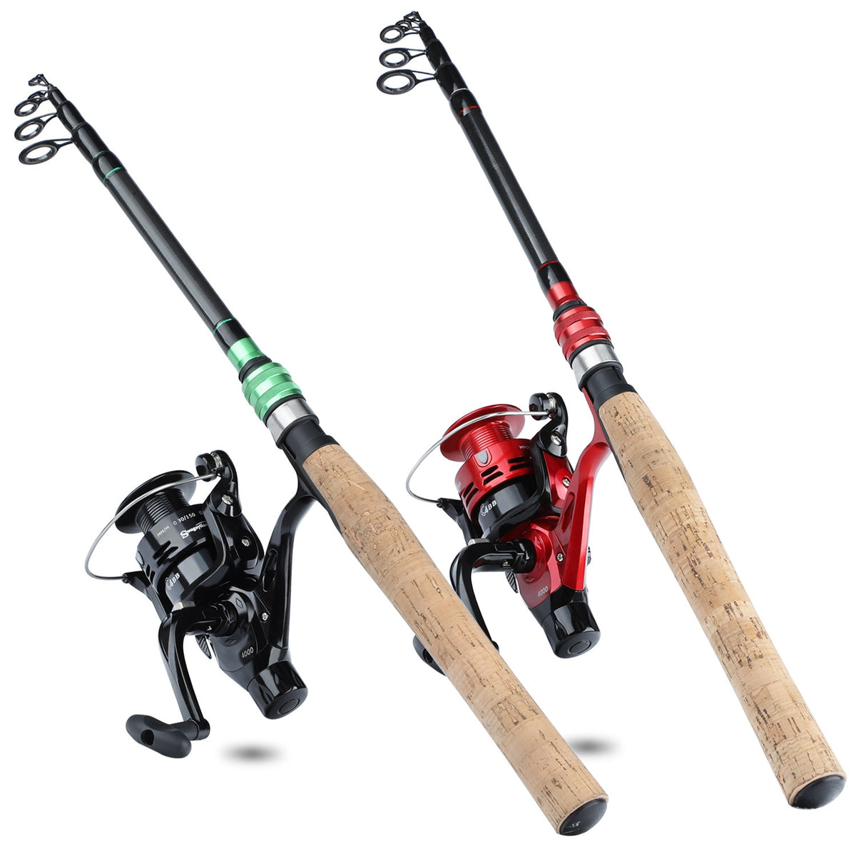Sougayilang Telescopic Portable Fishing Rod 12+1 BB Fishing Reel Set  1.8m-2.4m Carbon Fiber Fishing Rod Combo Fishing Tackle