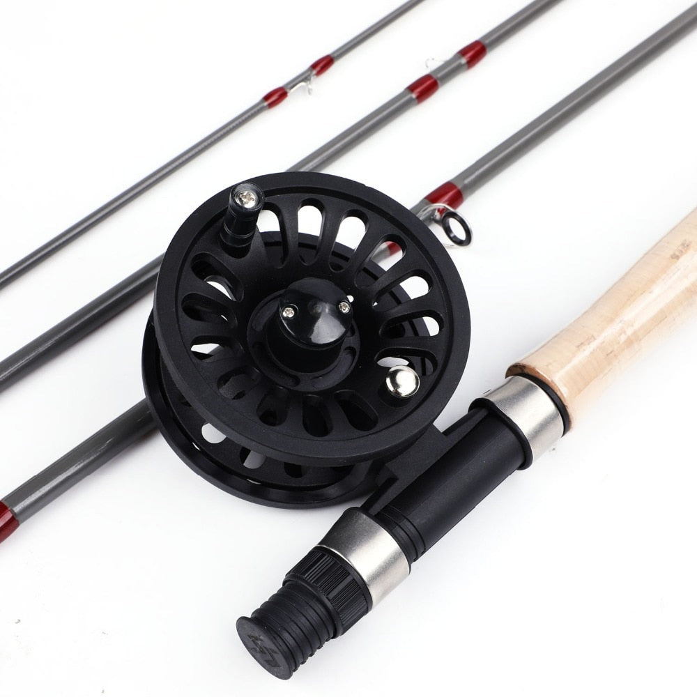 Sougayilang Saltwater Freshwater Fly Fishing Rod with Reel Combo Kit
