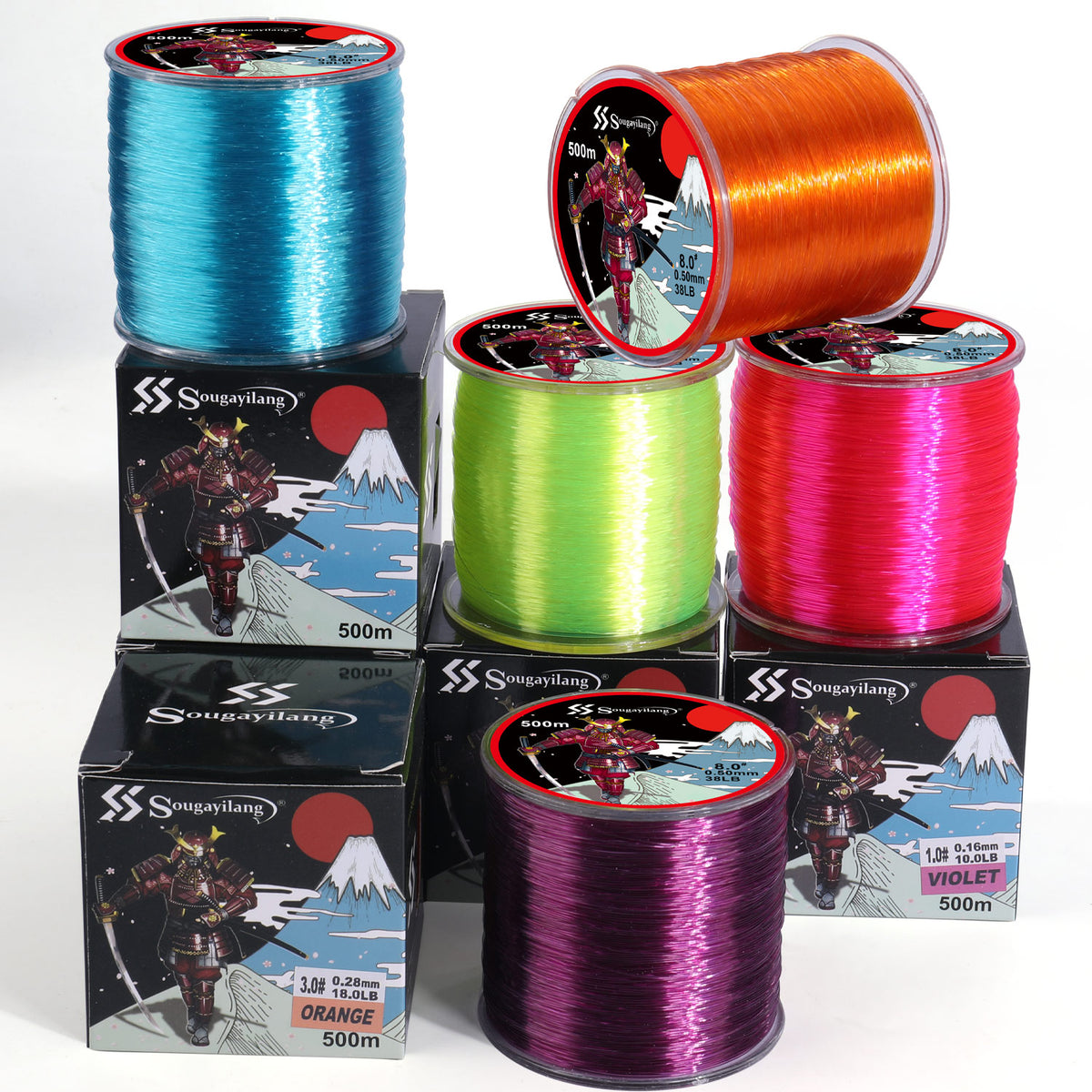 JIANGTAIGONG Monofilament Fishing Line,Superior Mono Nylon Fish Line Great substitute for Fluorocarbon Fishs Line, 100 Meters Abrasion Resistant Fly