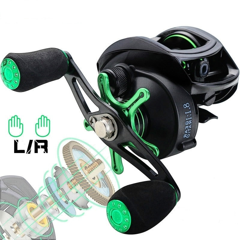  Sougayilang Baitcasting Fishing Reel, 8:1 High Speed Gear  Ratio Super Smooth and Powerful Low Profile Baitcaster Reel with Maganic  Brake System for Freshwater,Saltwater Best Gifts : Sports & Outdoors