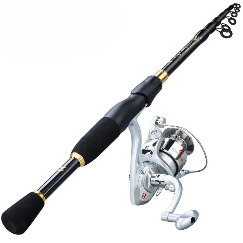 Fishing Spinning Rod, Reel, Free Travelling Bag (7 Feet/210cm)
