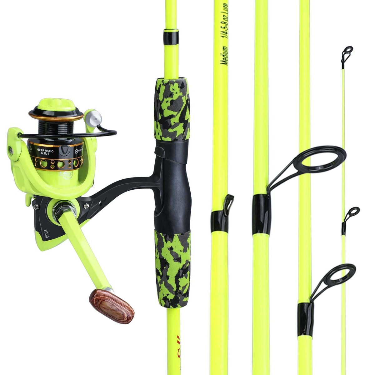 Cheap SOUGAYILANG Travel Fishing Rod 5 Sections Portable Spinning