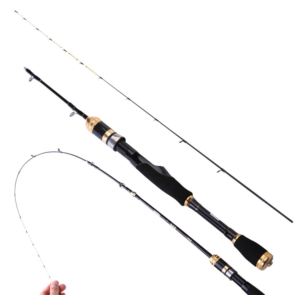 Sougayilang Fishing Rod Graphite Carbon Fiber Portable Spinning Telescopic Fishing Pole for Boat Saltwater and Freshwater
