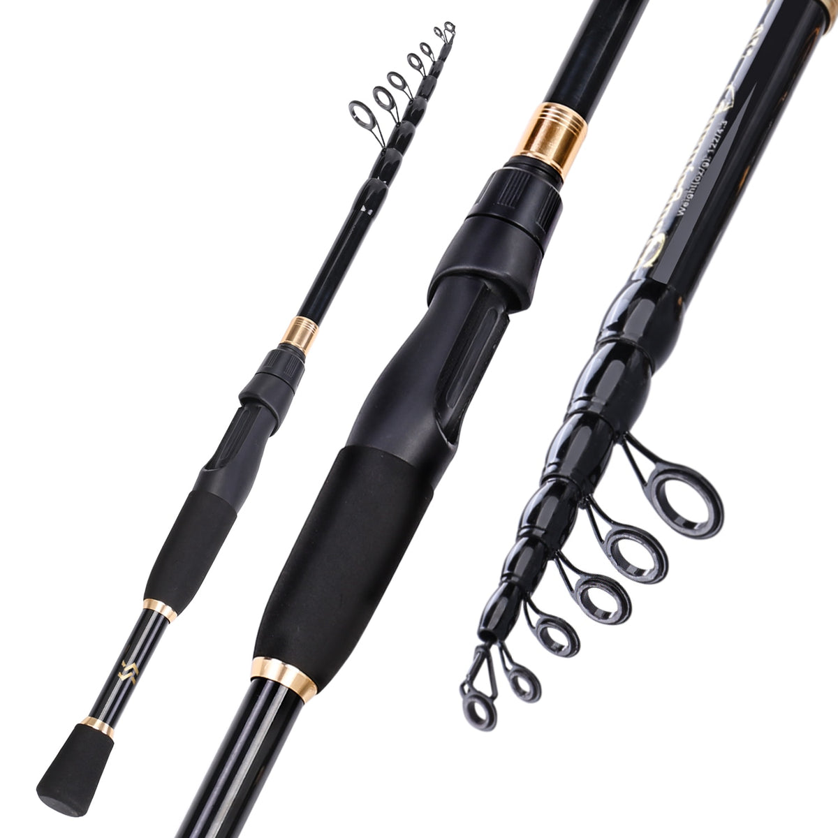 TWSOUL Carbon Fiber Telescopic Fishing Rod for Saltwater and Freshwater -  Various Sizes and Lengths