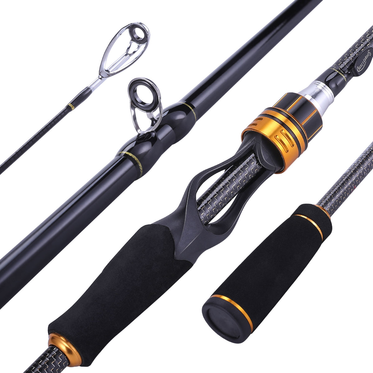 Sougayilang1.8m 2.1m 2.4m ML/M/MH Carbon Fiber Fishing Rod 4 Sections  Travel Ultra Casting Rod 10g-30g Lure Rod Fishing Pole