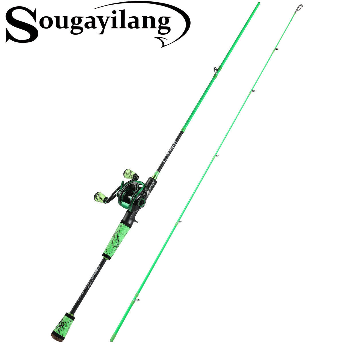 Sougayilang Fishing Rod and Reel Combo, Medium Fishing Pole with Casting  Reel, Baitcaster Combo, SuperPolymer Handle