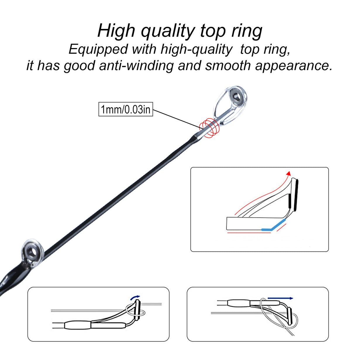 YUEWIND Spinning Rod Cork Luya Universal Long Casting Rod Gun Grip Straight  Handle Quick Adjust High Carbon Fuji Guide Ring