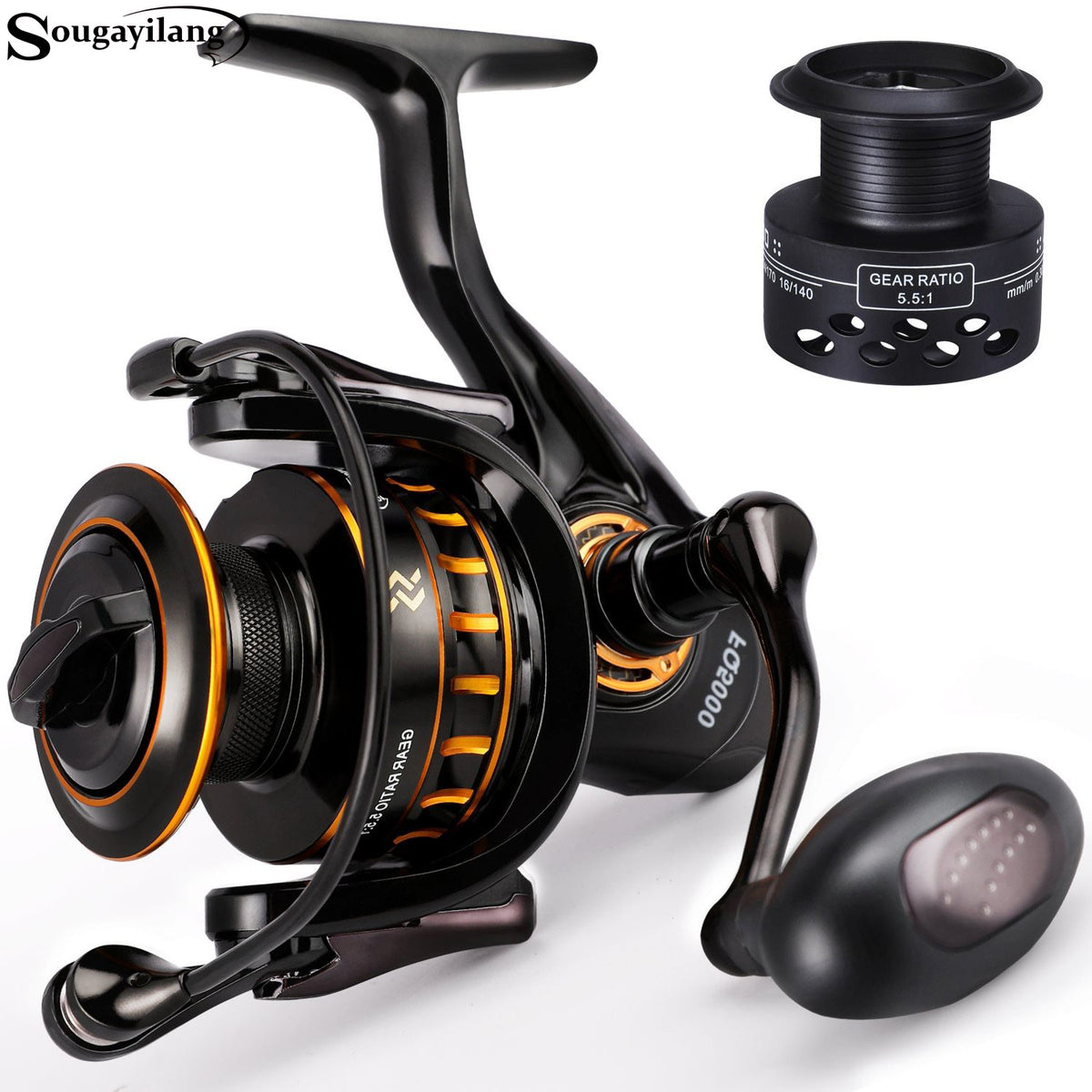 Sougayilang 2000 3000 Spinning Fishing Reels 5.2:1 High Speed Ratio Max  Drag 8kg EVA Handle Fishing Reels with Mysterious Gifts - AliExpress