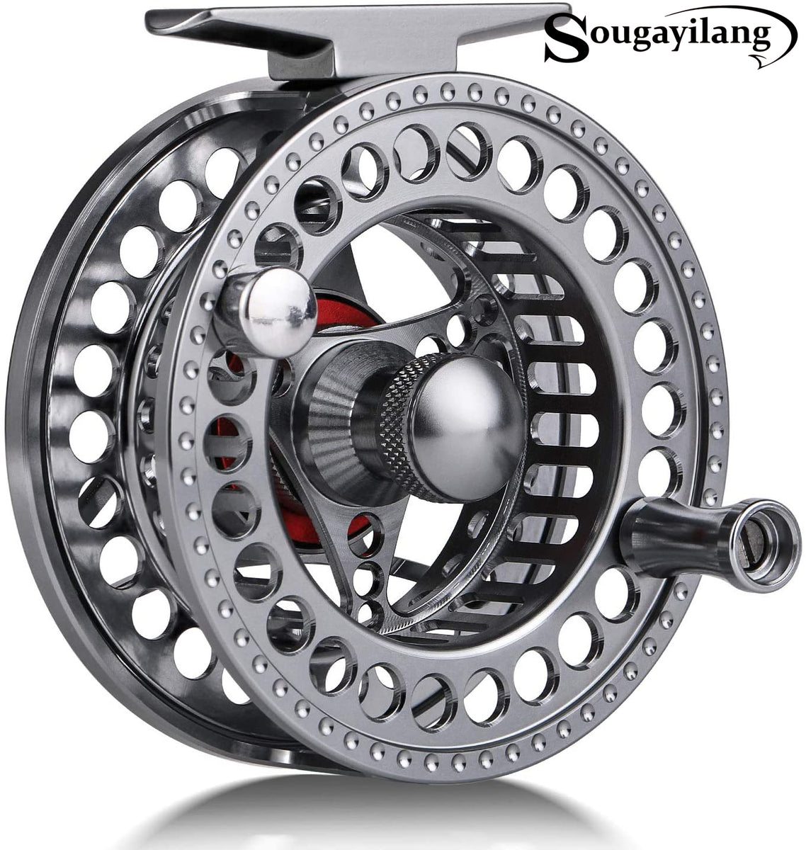 Sougayilang Fly Fishing Reel with CNC-machined Aluminum Alloy Body 5/6, 7/8  Lightweight Fly Reel