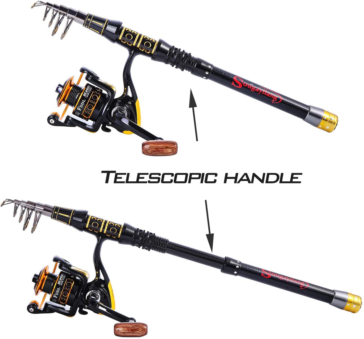 Sougayilang Fishing Rod Reel Combos, Collapsible Telescopic Fishing Pole  With Spinning Reel Kit For Adults Kids Outdoor Sport Travel Freshwater Saltwater  Fishing on Galleon Philippines