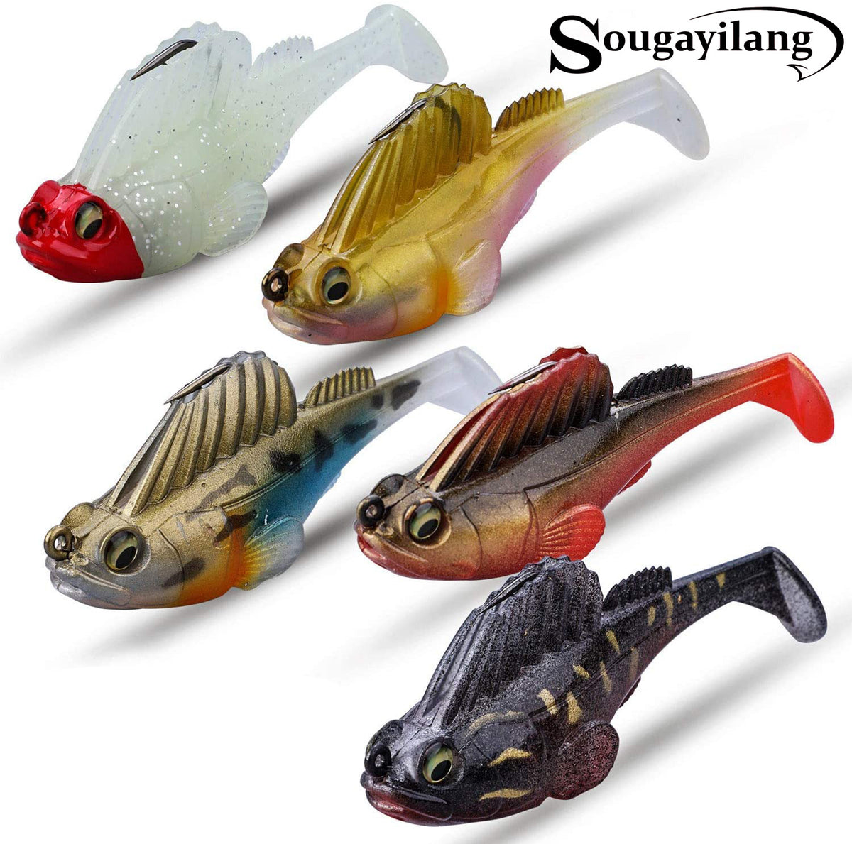 Roll over image to zoom in Sougayilang Fishing Lures for Bass Trout