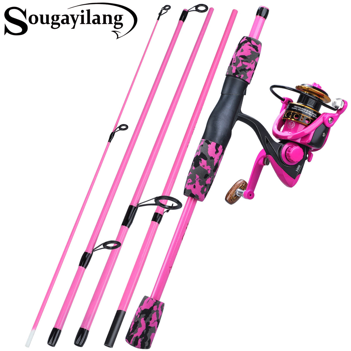 YONGZHI Spinning Fishing Rod,5-Piece Portable Fishing Pole and Reel C –  Sougayilang