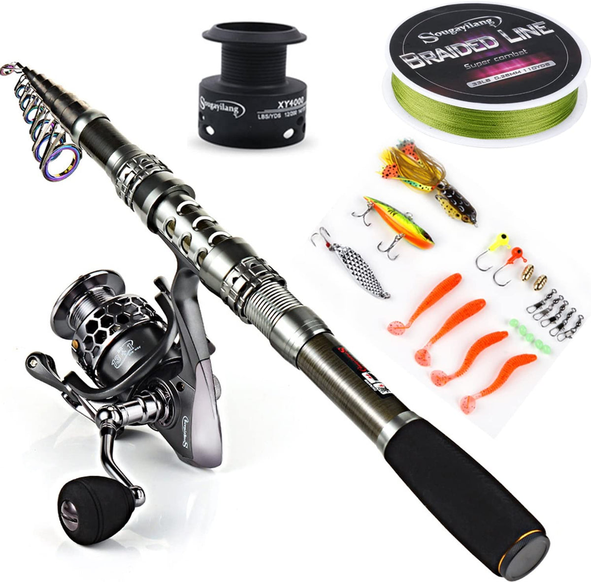 Spinning Fishing Rod Combo Fishing Rod Spinning Reels Set Outdoor Fishing  Supplies And Gear For Saltwater Freshwater And