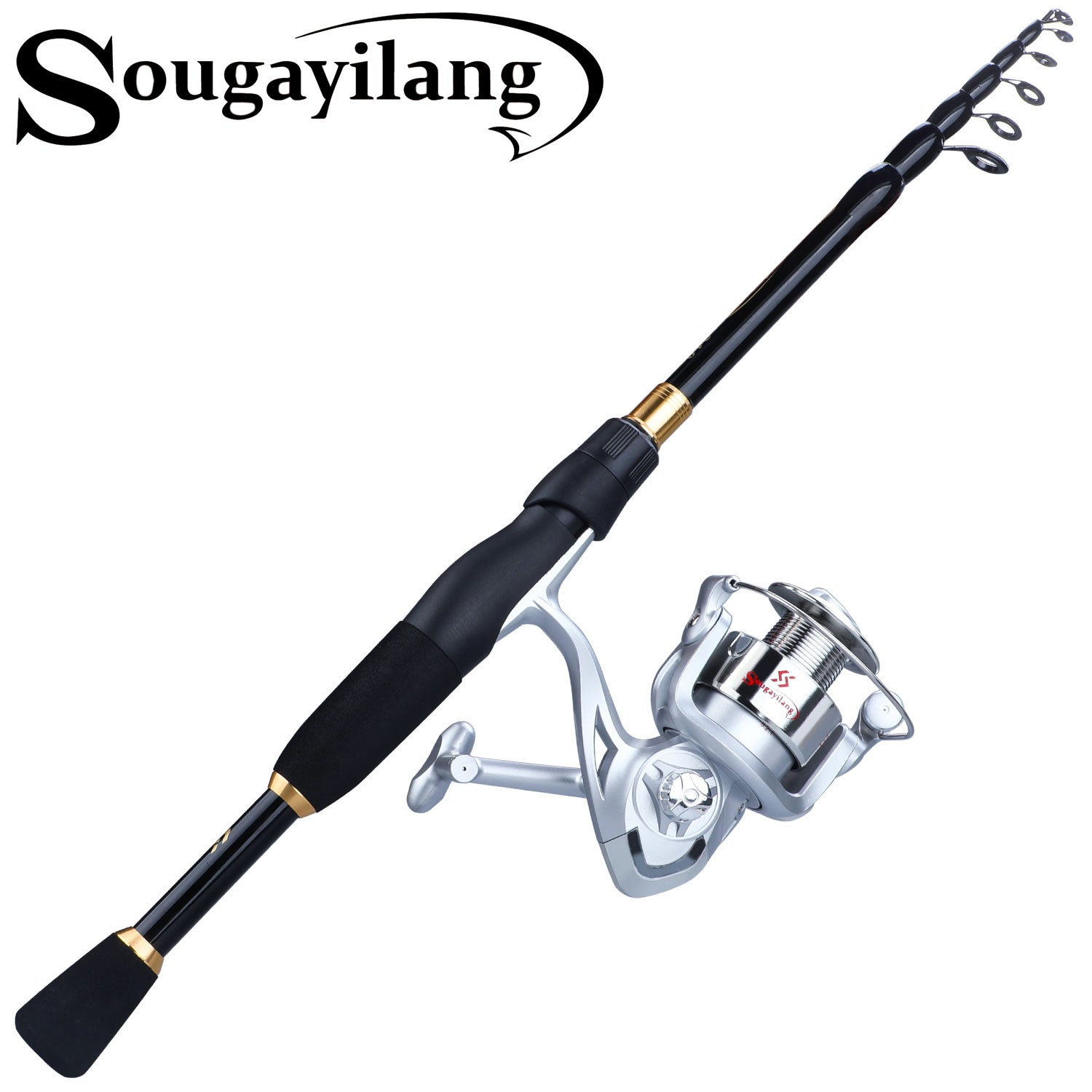 Cheap FTK Fishing Rod Reel Combos with Carbon Telescopic Spinning Rod and  9+1BB Spinning Reel Rod Set