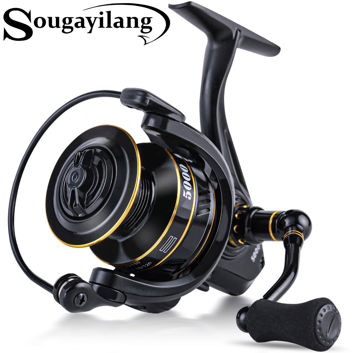 Sougayilang Spinning Fishing Reels 2000-5000 Series 12+1BB Carp