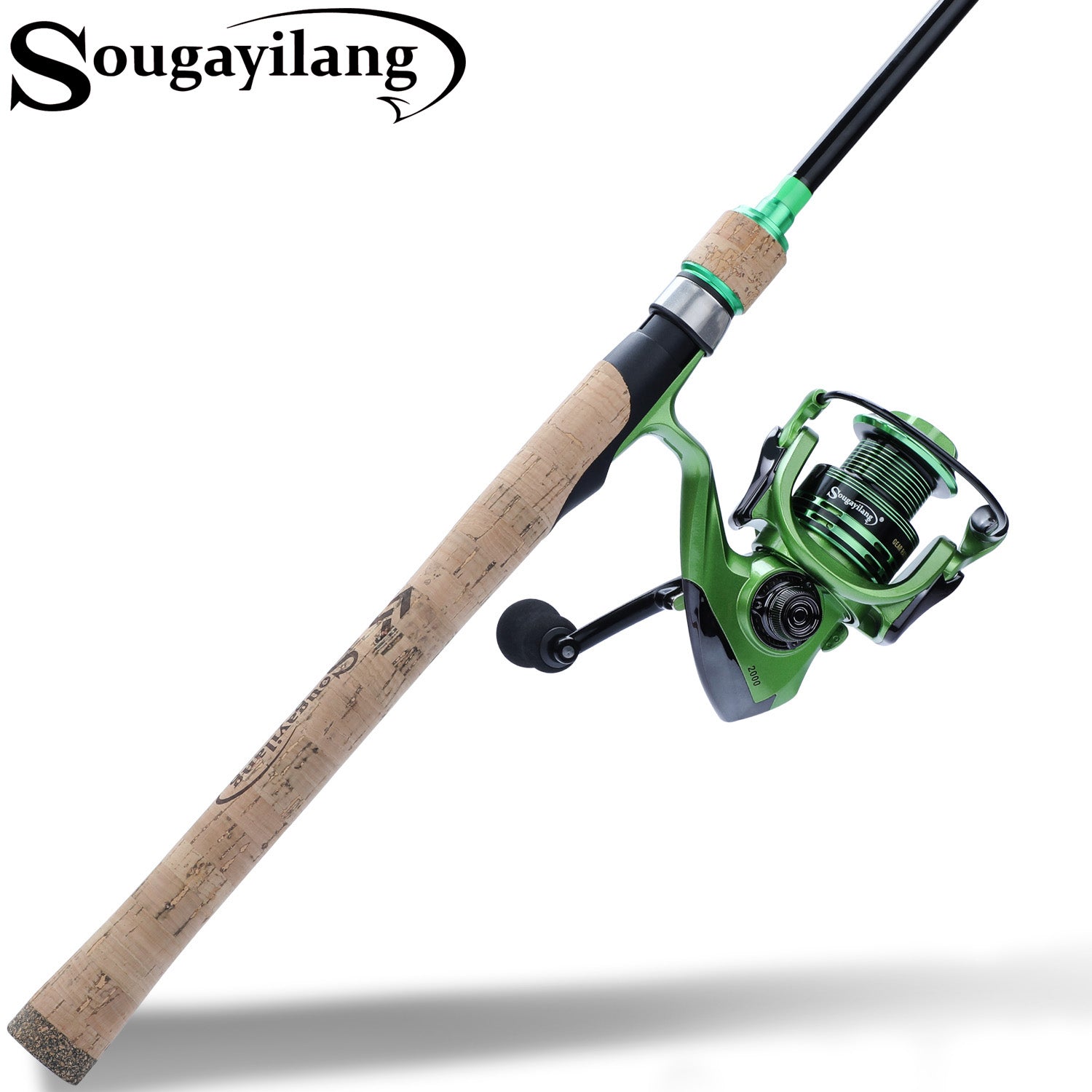 Sougayilang Fishing Rod Reel Combos, Protable Light Weight Carbon Fiber  Travel Fishing Poles with Spinning Reels for Bass