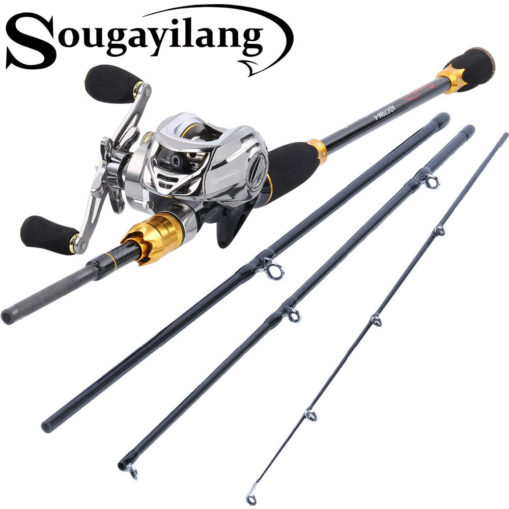 Sougayilang Fishing Rod and Reel Combo Set Casting Rod and 12+1BB Hig