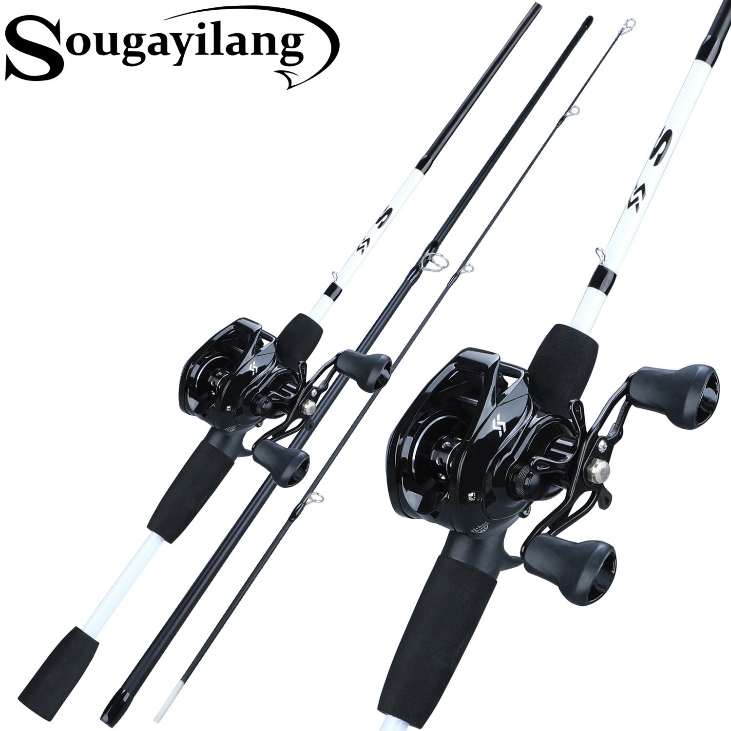 Fishing Rods Casting Fishing Rod Reel Combo 1.8-2.1M Lure Fishing Rod and  7.2:1 High Speed Baitcasting Reel Set Fishing Rod Fishing Gear (Size : 2.1M  and Right hand, Color : Rod Reel) 