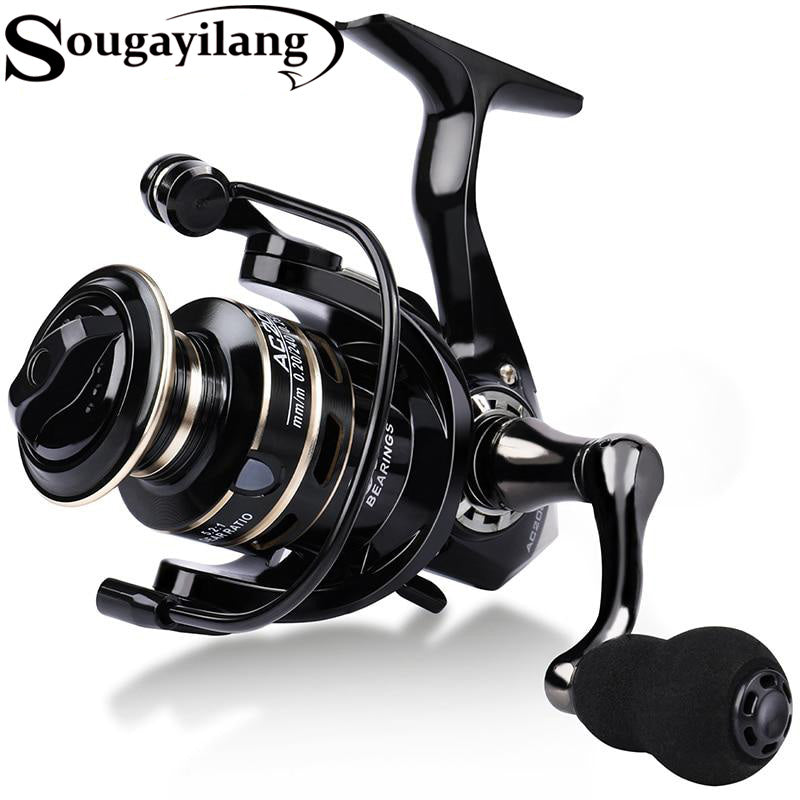 Sougayilang Fishing Reel, Lightweight 12+1 Ball Bearings 5.0:1