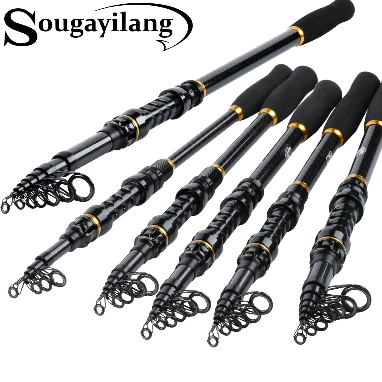 TROUTBOY carbon fiber telescopic rod, suitable for outdoor travel and  freshwater fishing