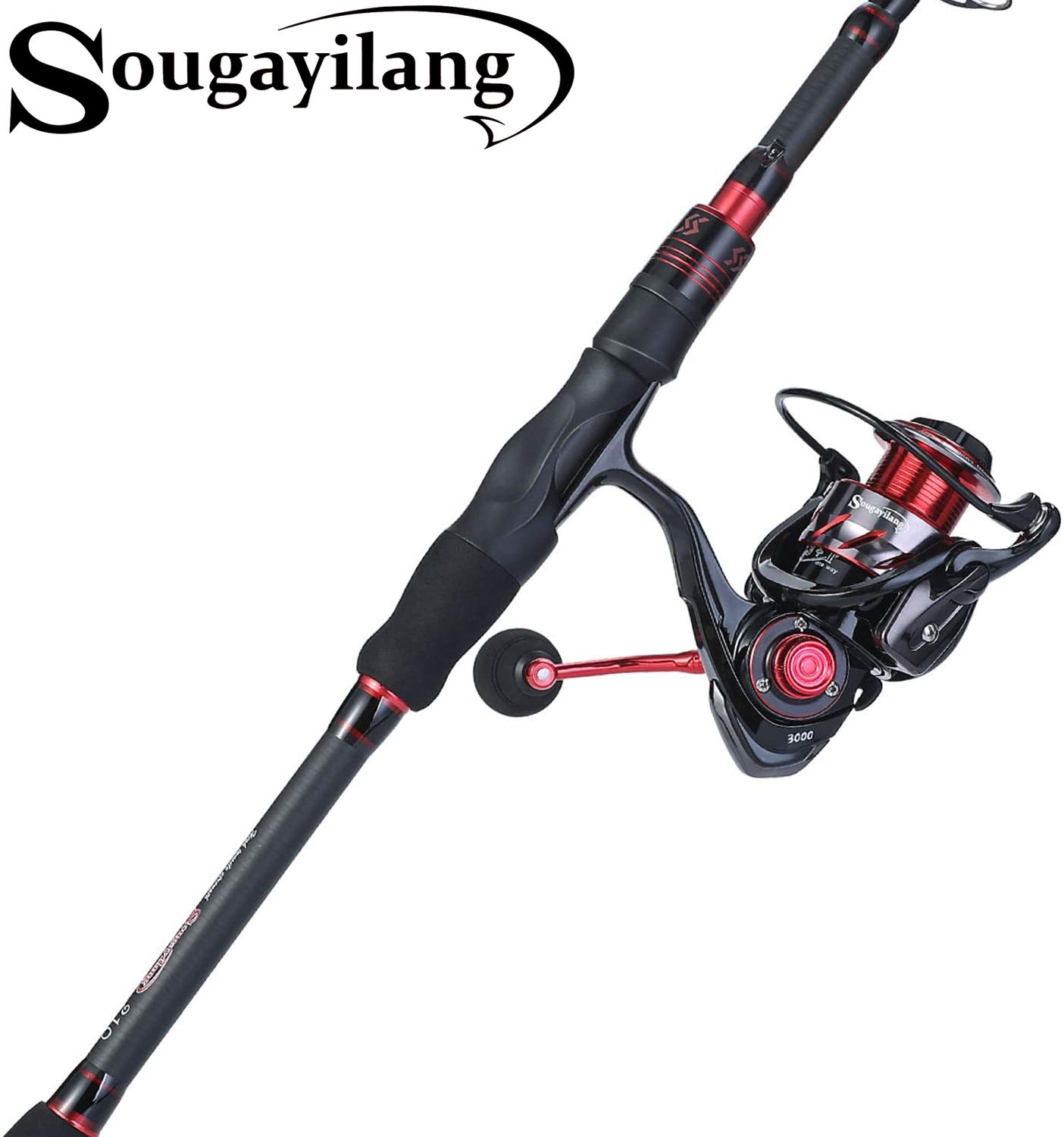 Sougayilang Fishing Rod and Reel Combos, Ultra Light 36 Ton Carbon Fiber  Telescopic Spinning Fishing Pole with 13+1BB Smooth Spinning Fishing Reel  for
