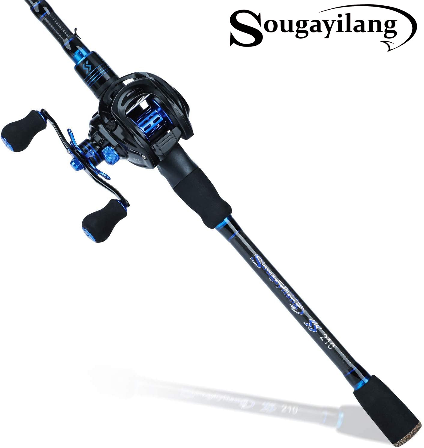 Sougayilang Fishing Rod Reel Combos Rubber Handle Fishing Rods and 7.
