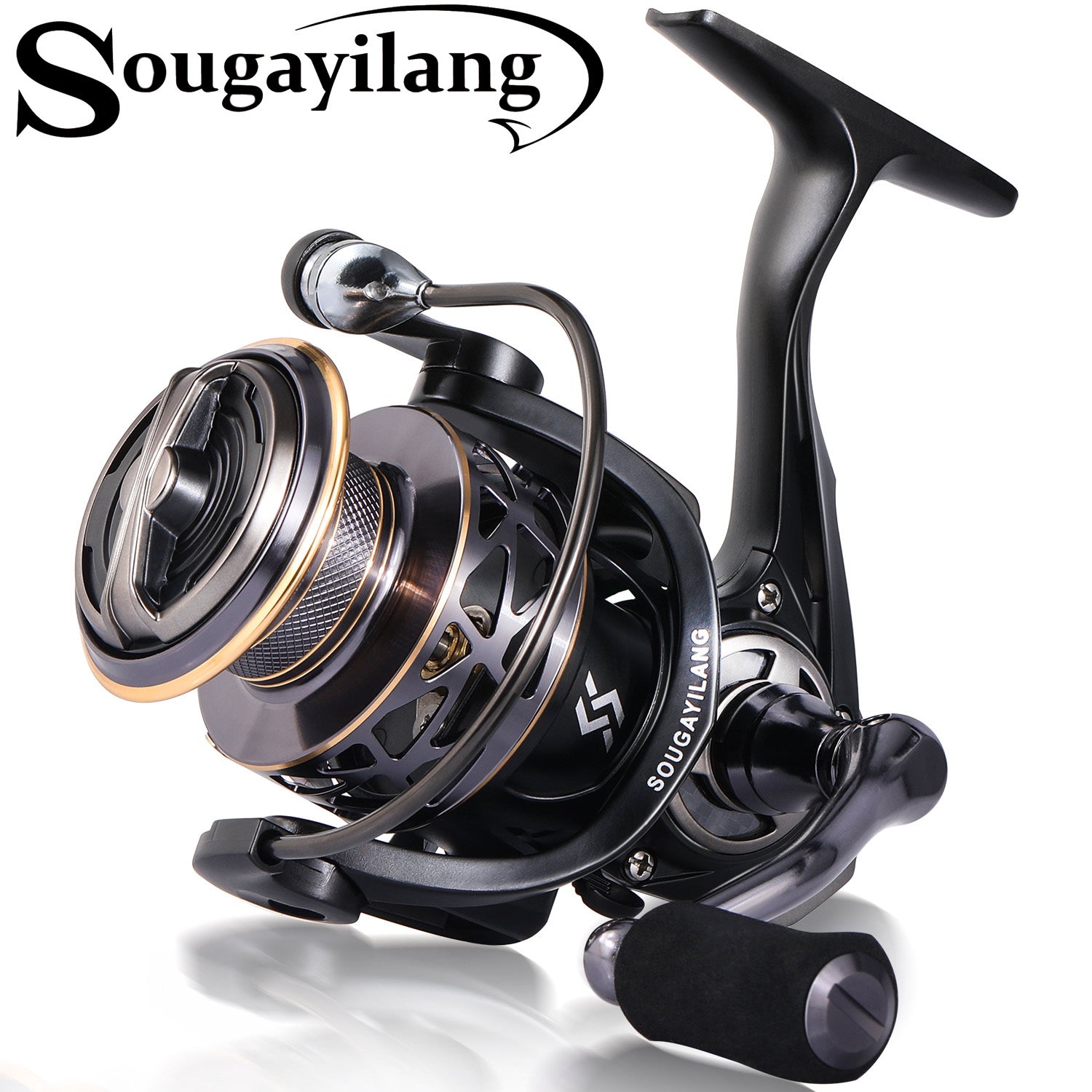 Sougayilang Fishing Reel, Lightweight 12+1 Ball Bearings Ultra