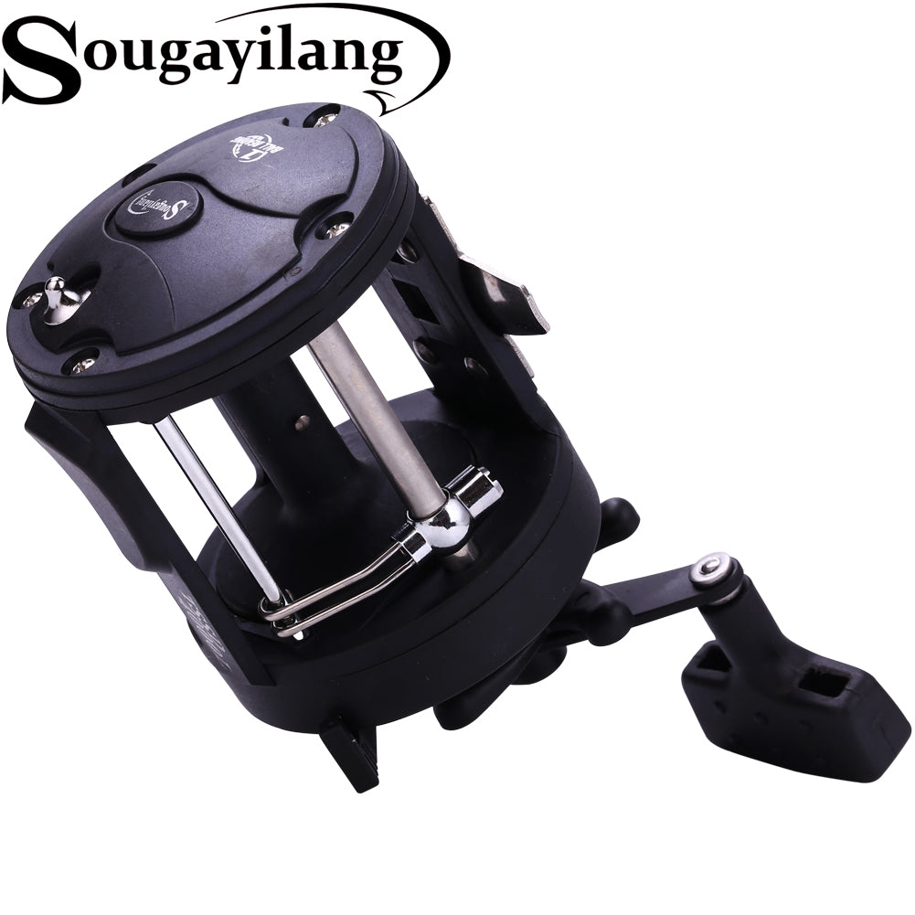 Sougayilang Round Baitcasting Reel with Star Drag Reinforced Graphite Body,  Baitcaster Reel for Catfish and Salmon, Inshore Conventional Reel