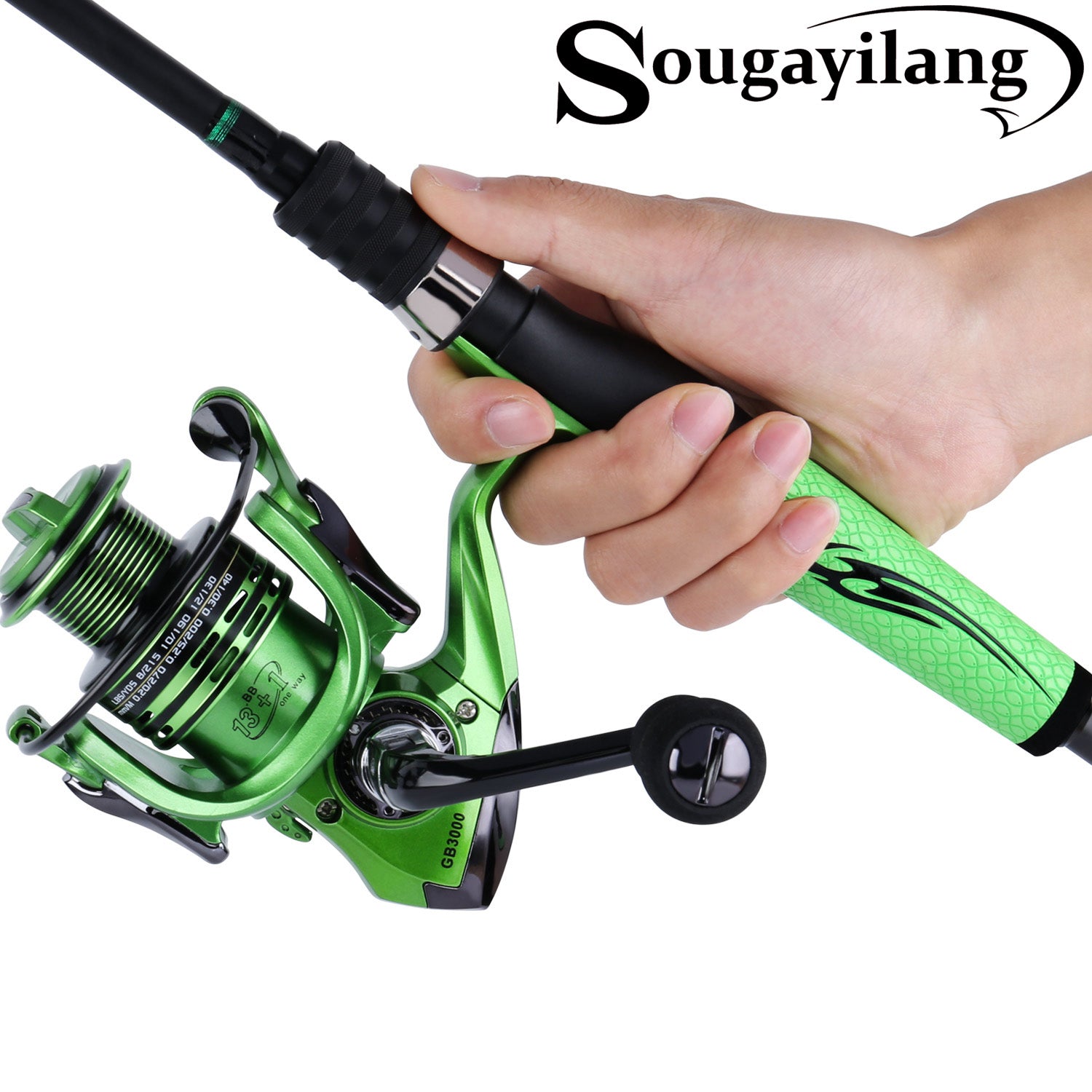 Sougayilang Spinning Combo, Medium Heavy Fishing Pole and 2000 Spinning  Reel Set, Fishing Rod and Reel Commbo for Bass Fishing Tackle, Rod & Reel