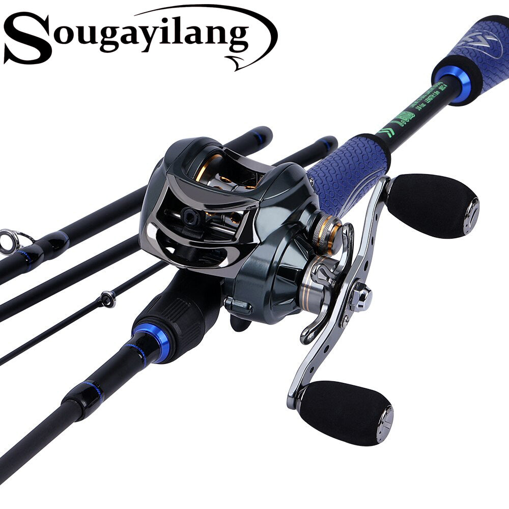Rod Reel Combo Sougayilang Casting Fishing Rod Full Kit Portable  Lightweight Carbon Fiber Casting Rod with Baitcasting Reel and Fishing Line  230606