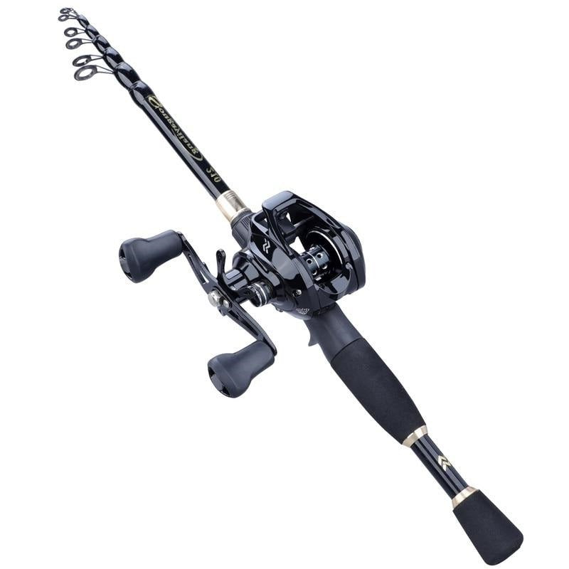 Sougayilang Medium 6ft Low Profile Fishing Rod & Bait Casting Reel Combo (2  Pack)