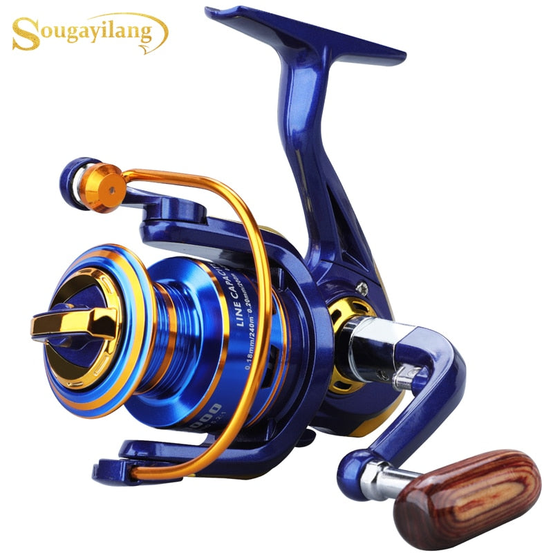Sougayilang Fishing Reel 1000-3000 Drag10kg Metal/EVA Ball Grip Metal Spool  Spinning Reel Saltwater Reel for Carp Reel Fishing