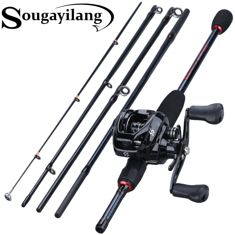 Sougayilang Fishing Rod and Reel Combo 1.8-2.1m Baitcasting Fishing Rod and  7.2:1 High Speed Casting Reel for Saltwater Pesca - AliExpress