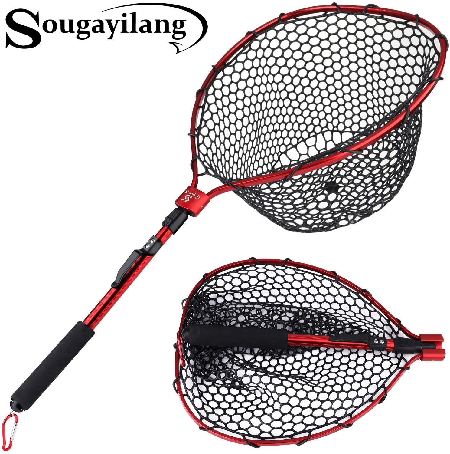 PLUSINNO Fishing Net, Floating Rubber Coated Landing Net - Easy Catch  Release, Retractable Foldable Fishing Net for Easy Transport Storage for  Bass Trout Catfish Pike Salmon Fly Kayak Fishing : : Sports