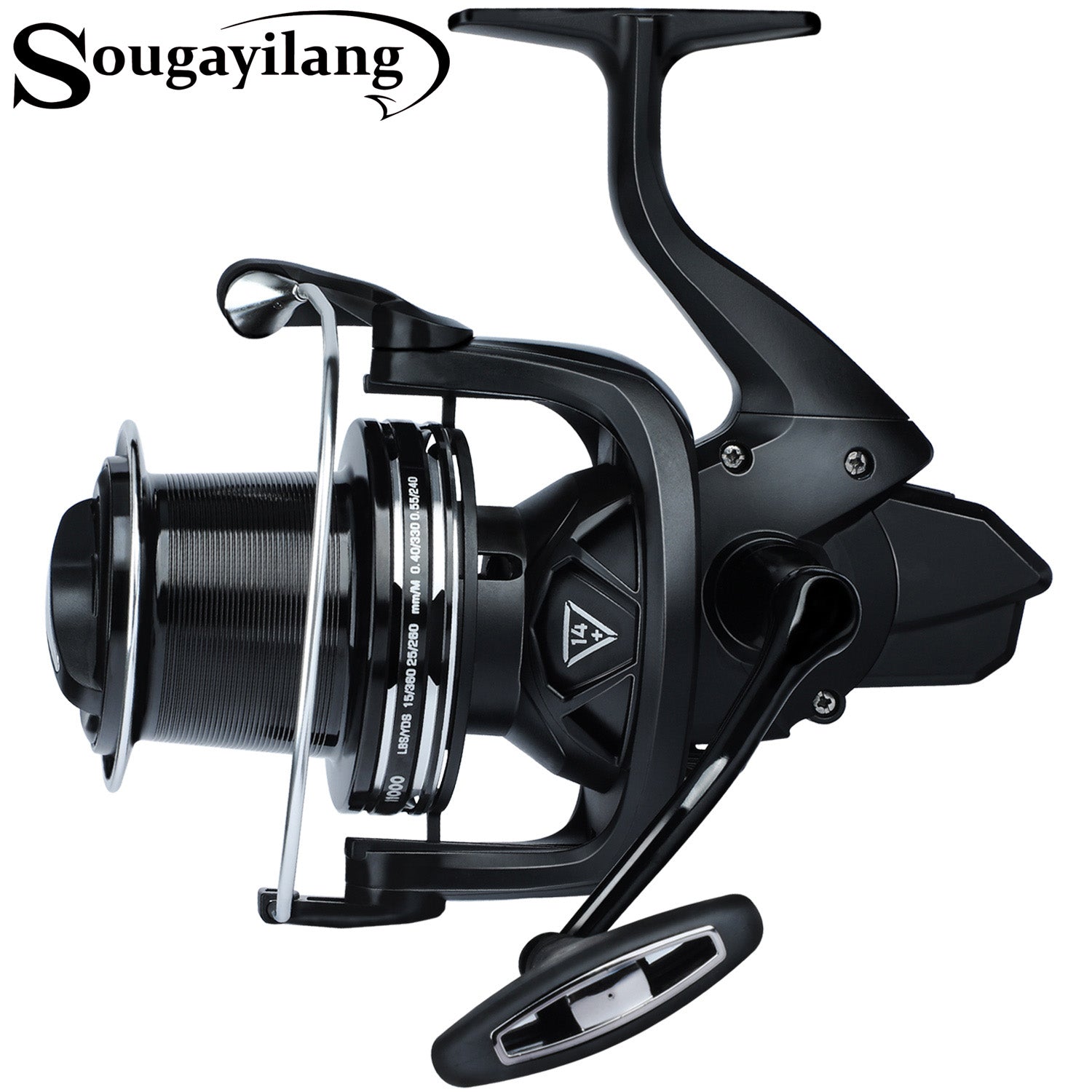 Sougayilang Spinning Fishing Reel Light Weight 6.2:1 High-Speed Gear Ratio  with 12+1 Stainless BB and CNC Aluminum Spool for Freshwater and Saltwater